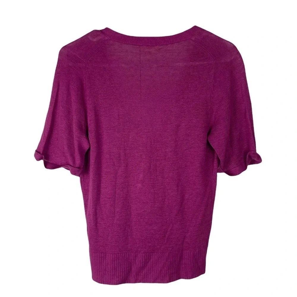 Eileen Fisher Petite Silk and Linen Button Up Cardigan Size Petite Small - Picture 2 of 9